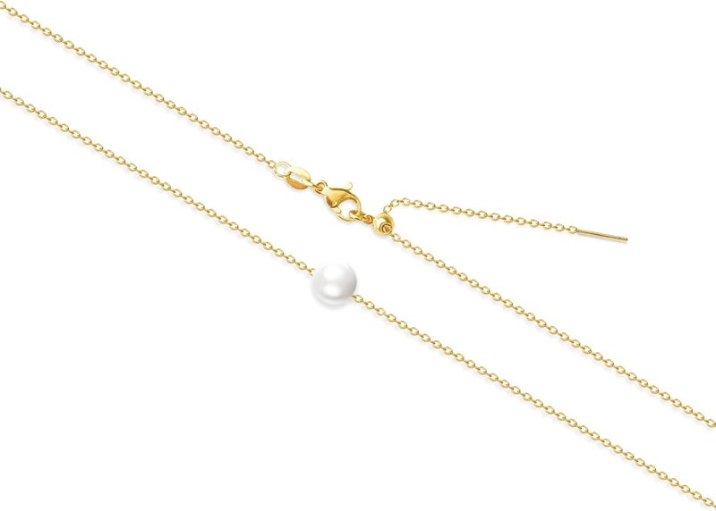 Zeffy Pearl Necklace 4MM/6MM/8MM Dainty Round Imitation Pearl Choker Necklace Wedding Pearl Necklace Delicate Jewelry for Women Simple Bridesmaid Jewelry Gifts - Image 1